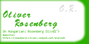 oliver rosenberg business card